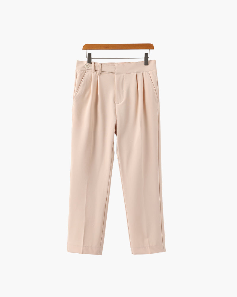Verona Cotton Trouser on-body view black high waist trouser business casual Italian Design