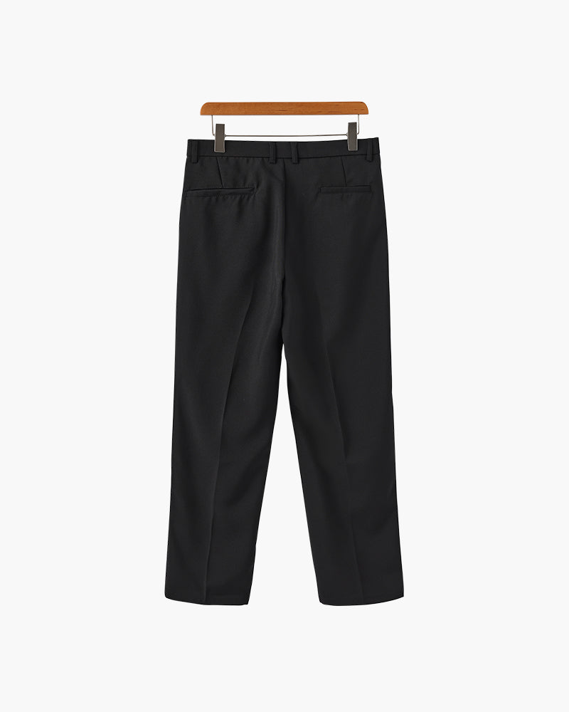 Ravenna Cotton Trouser on-body view white wide-fit trouser Italian Design Pianizzo