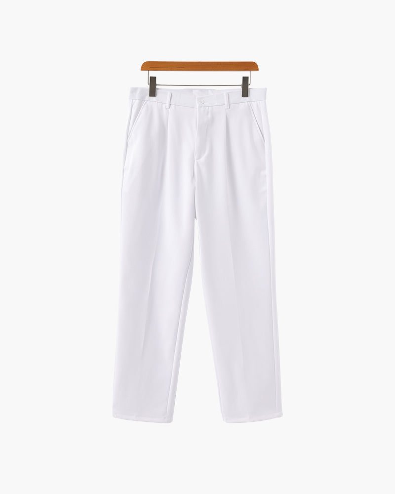 Ravenna Cotton Trouser back view black wide-fit cotton trouser back pocket construction