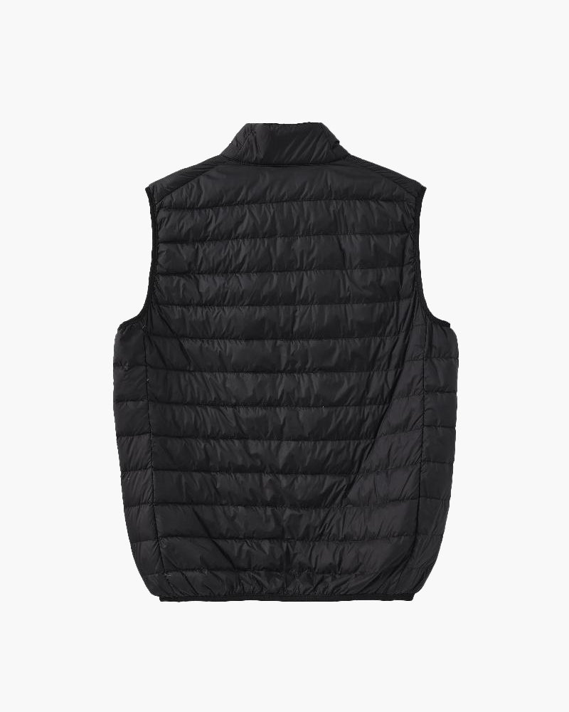 Puffer Gilet on-body view black knitwear Italian Design
