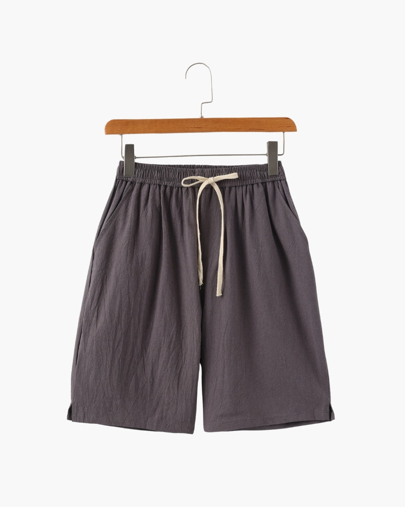Lago Shorts on-body view beige shorts Italian Design