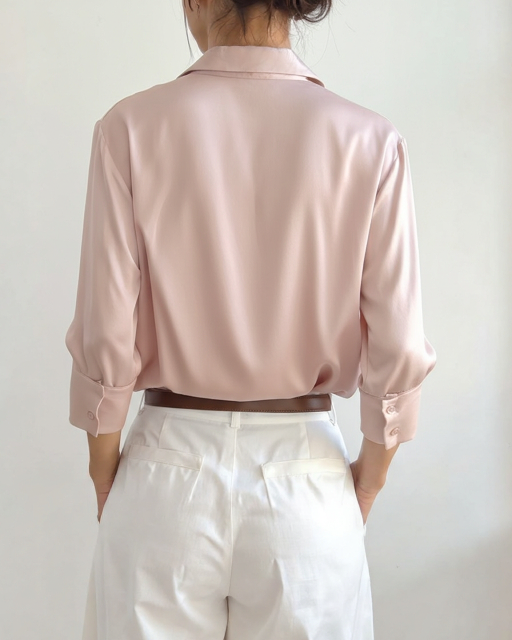 Classic Chic Shirt studio view sandy brown shirt Italian Design