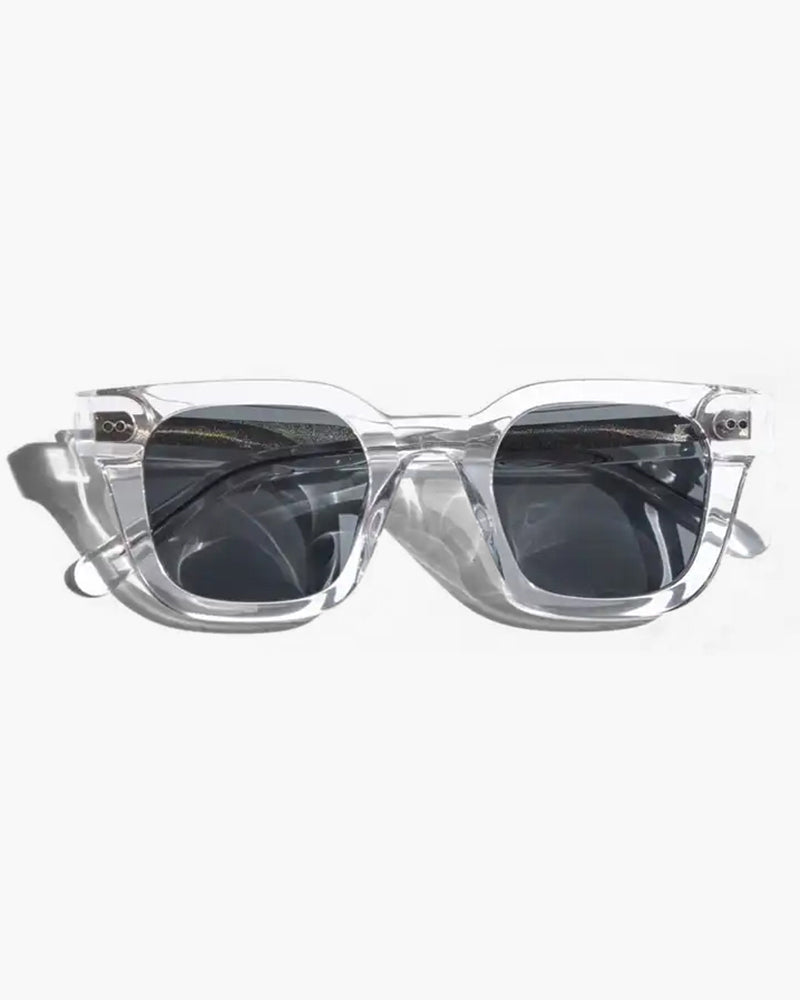 Reggio Sunglasses front view transparent frame minimal sunglasses studio Pianizzo