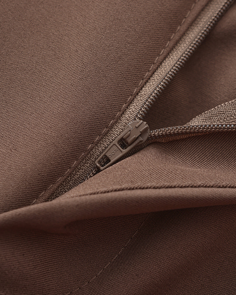 Verona Cotton Trouser all colorways flat lay black beige brown cotton trouser Italian Design