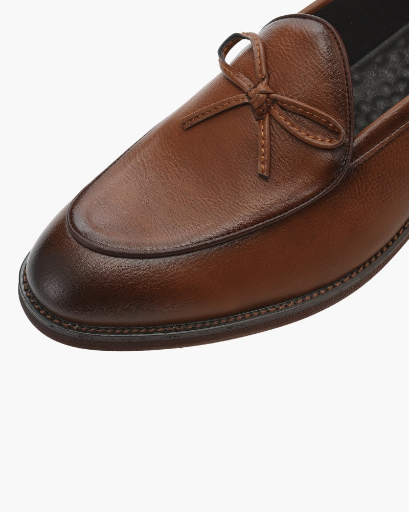 Hampton Lace Loafer side profile brown shoe Italian Design
