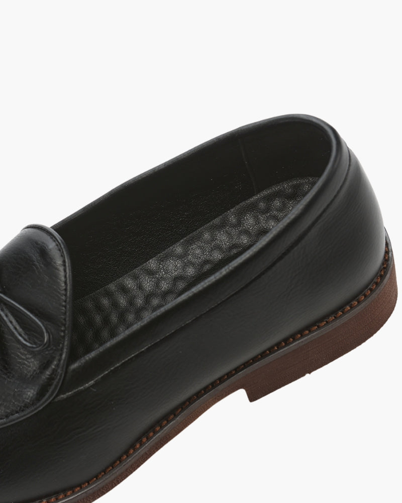 Hampton Lace Loafer styling view brown shoe Italian Design