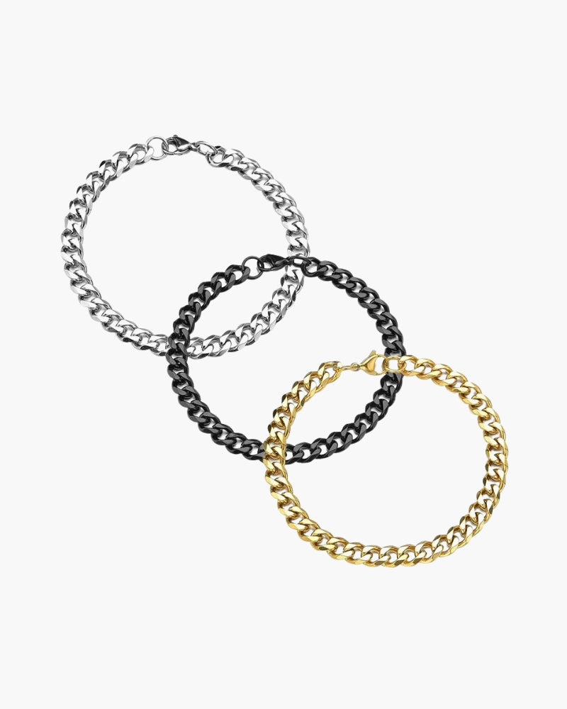 Old Money Chained Bracelet front view gold piece Italian Design