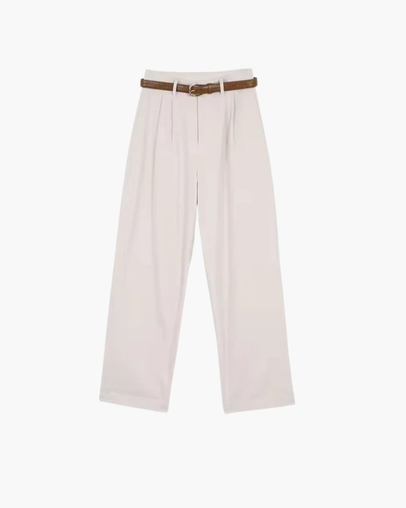 Capri Pants on-body view white trouser Italian Design