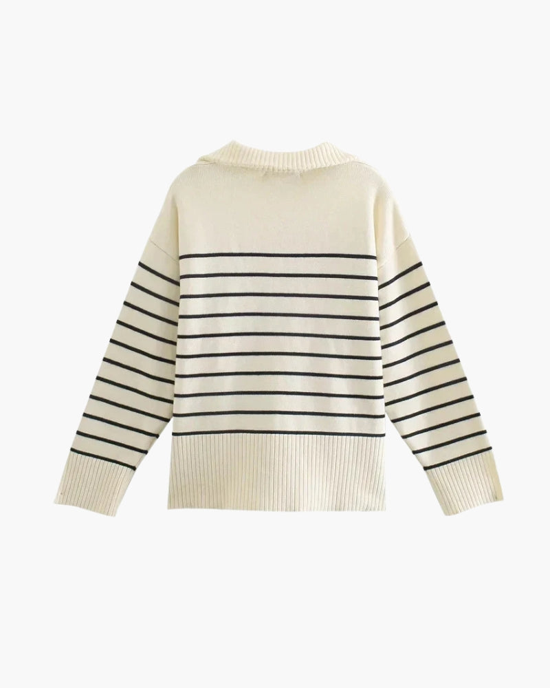 Chic Knit Sweater on-body view knitwear Italian Design