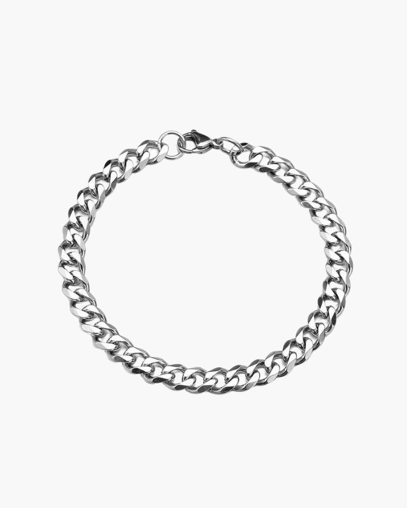 Old Money Chained Bracelet back view black piece Italian Design