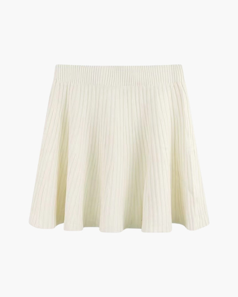 Oxford Pleated Wool Mini on-body view brown wool Italian Design