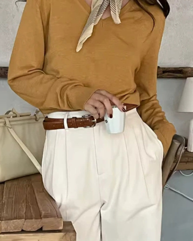 Capri Pants back view khaki trouser Italian Design