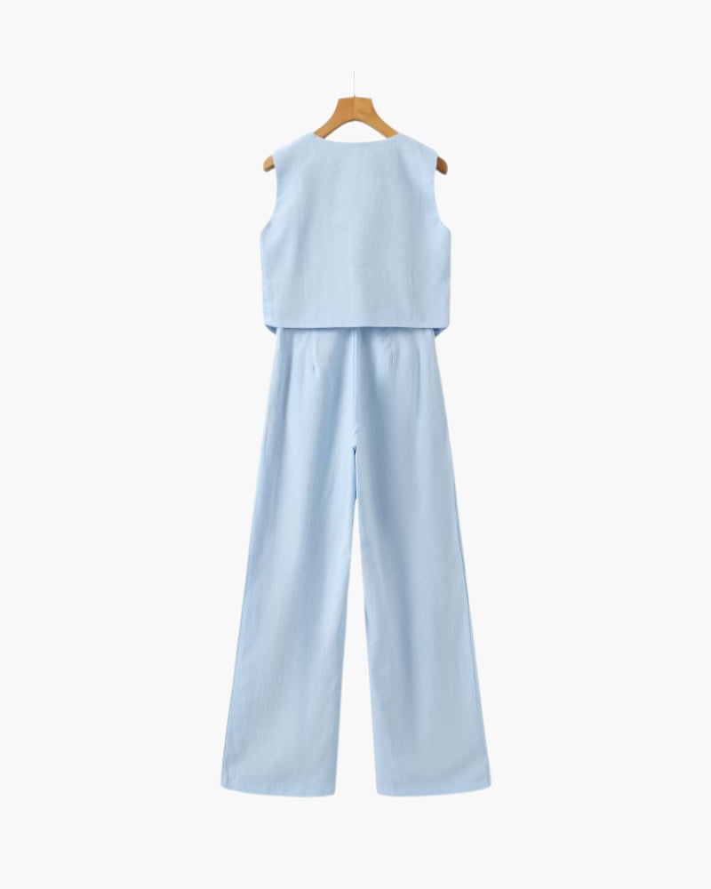 Classy Lady - Linen Two-piece Set alternate view 2 Italian Design Pianizzo