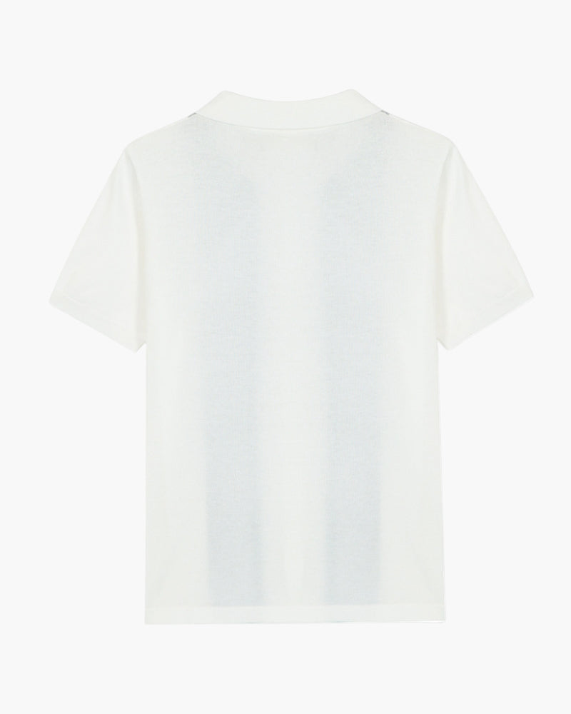 Bradford Polo Knit side profile polo shirt Italian Design