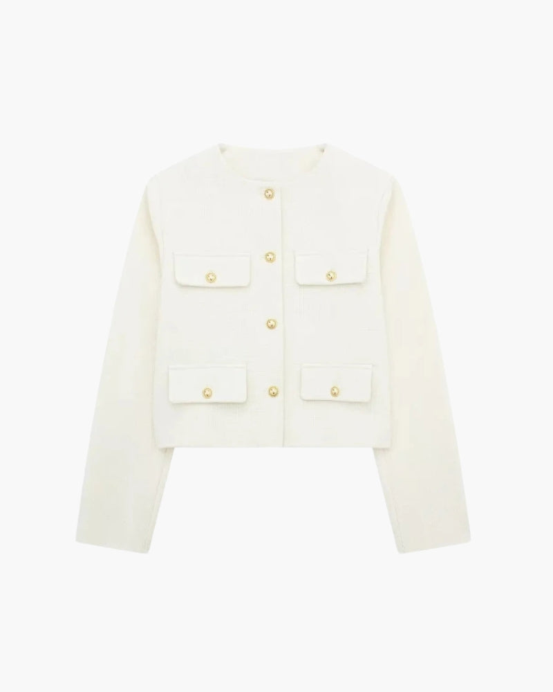 Savile Crop Blazer product view navy piece Italian Design