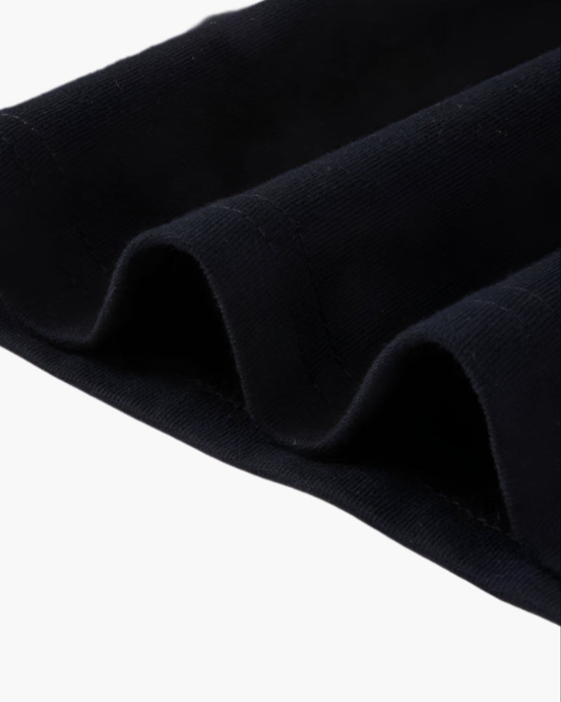 Como Cotton Polo on-body view black polo contrast collar smart casual Italian Design