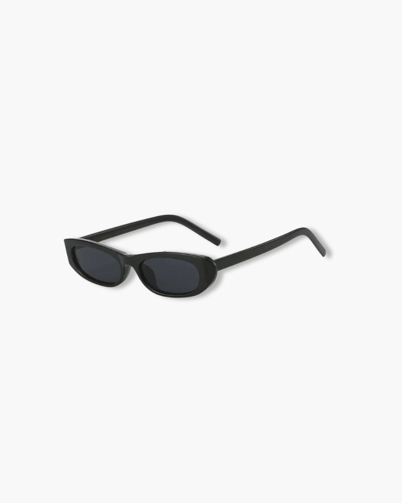 Sylvie Oval Sunglasses front view black sunglasses Italian Design