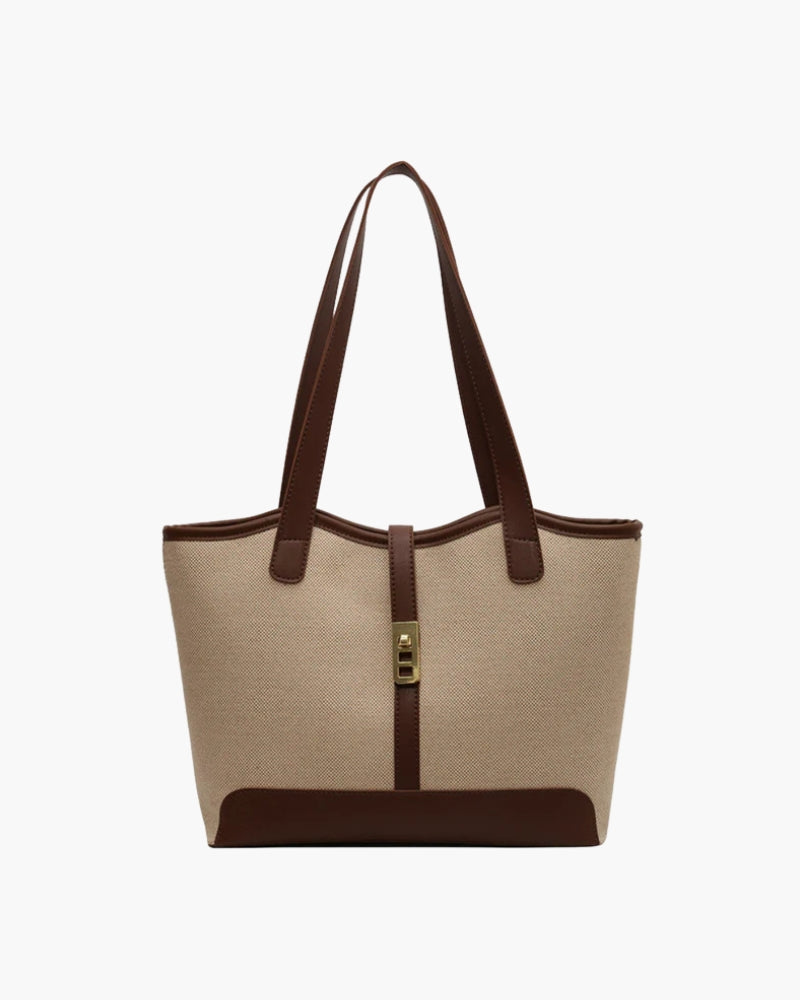 St Tropez Shoulderbag front view brown bag Italian Design