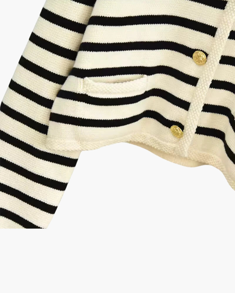 Premium Striped Wool Vest side profile wool Italian Design