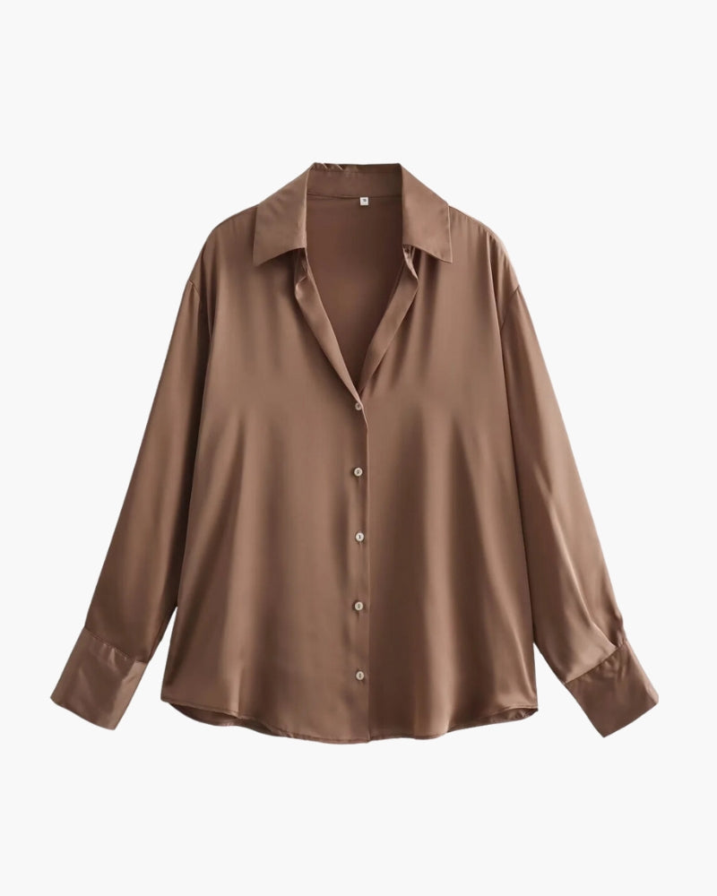 Classic Chic Shirt side profile sandy brown shirt Italian Design