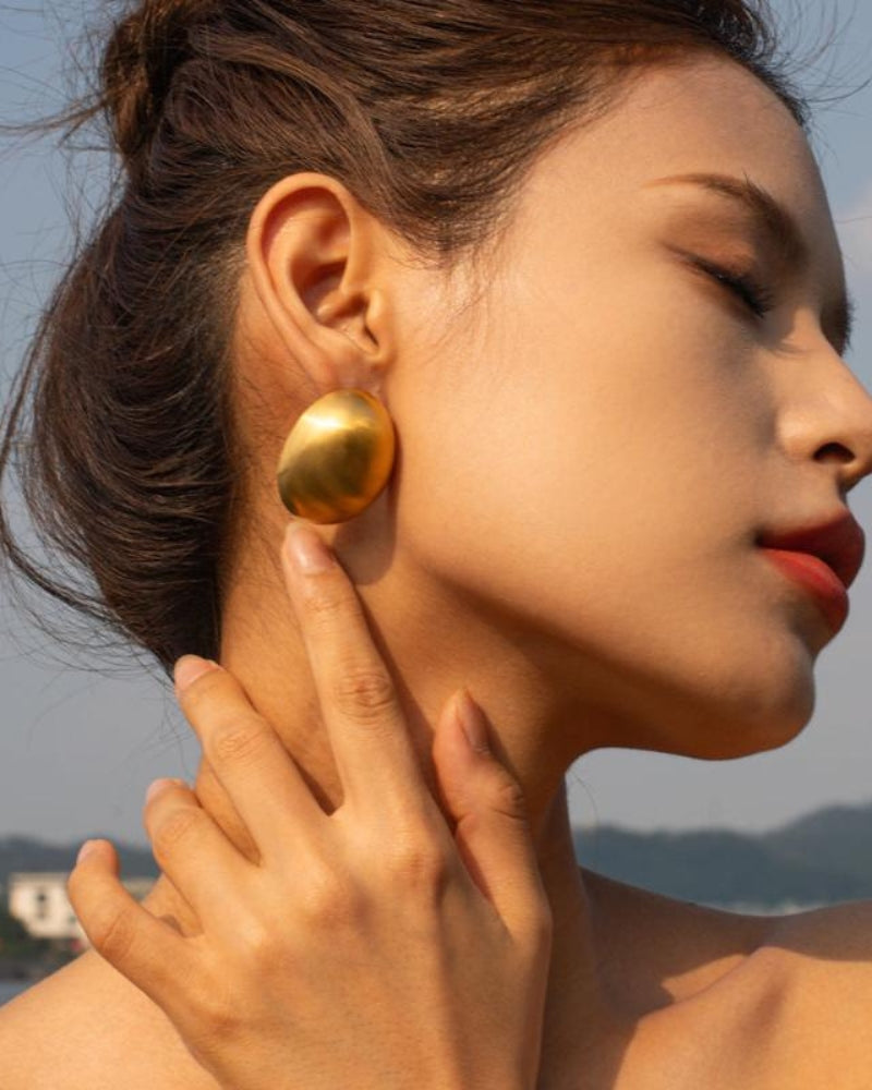 Orova Shield Earrings front view jewelry Italian Design