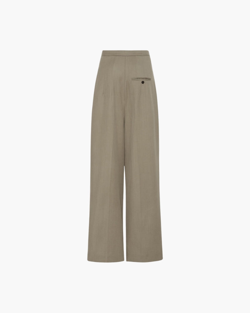 Woolen Oversized Pantalon back view wool Italian Design