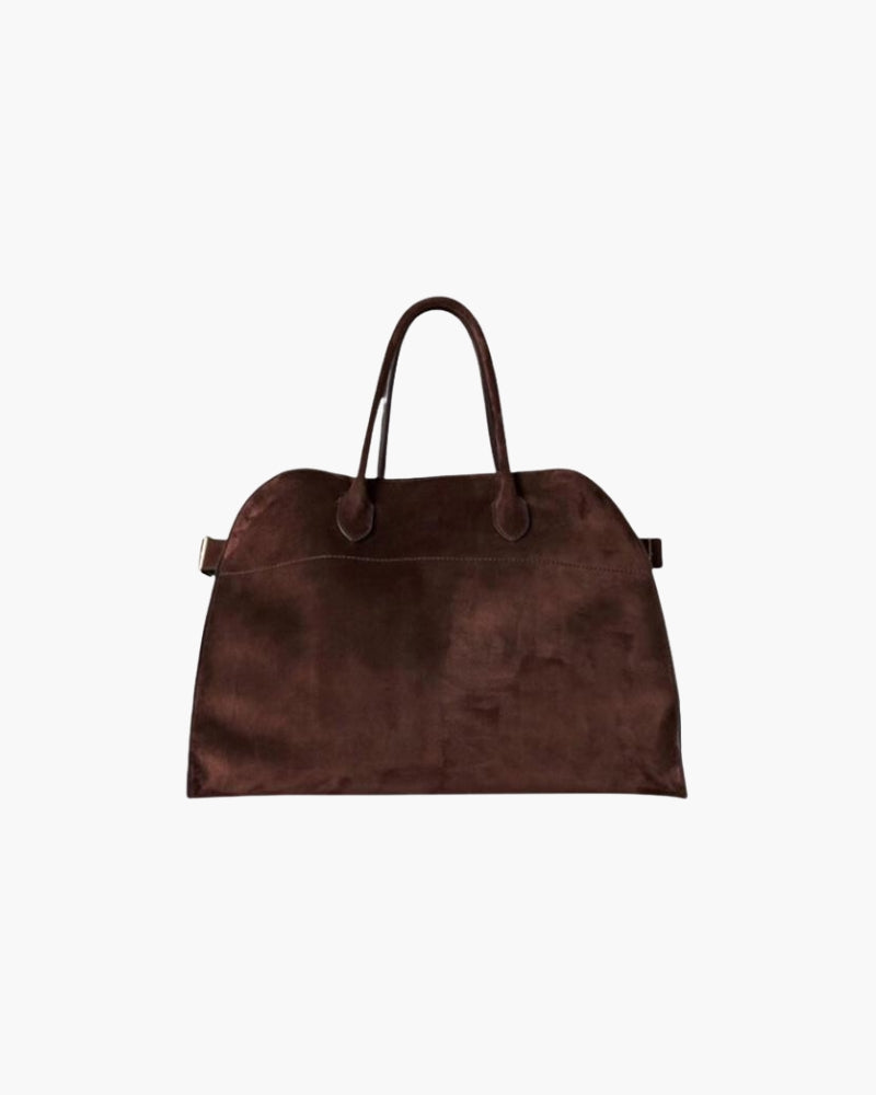 Velvet Henna Bag front view brown velvet Italian Design