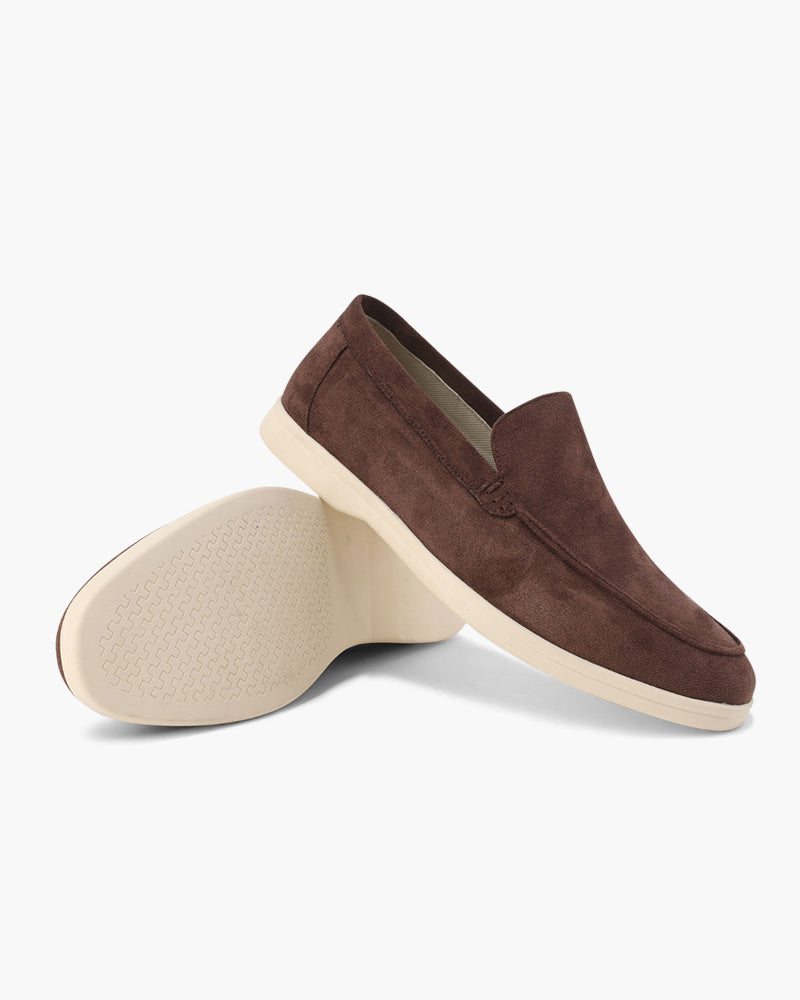 Venezia Suede Loafer front view orange suede Italian Design premium