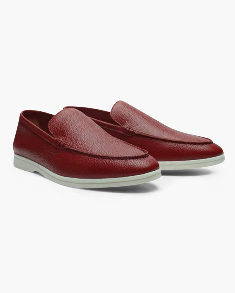 Old Money Cowhide Leather Loafers product view black leather Italian Design