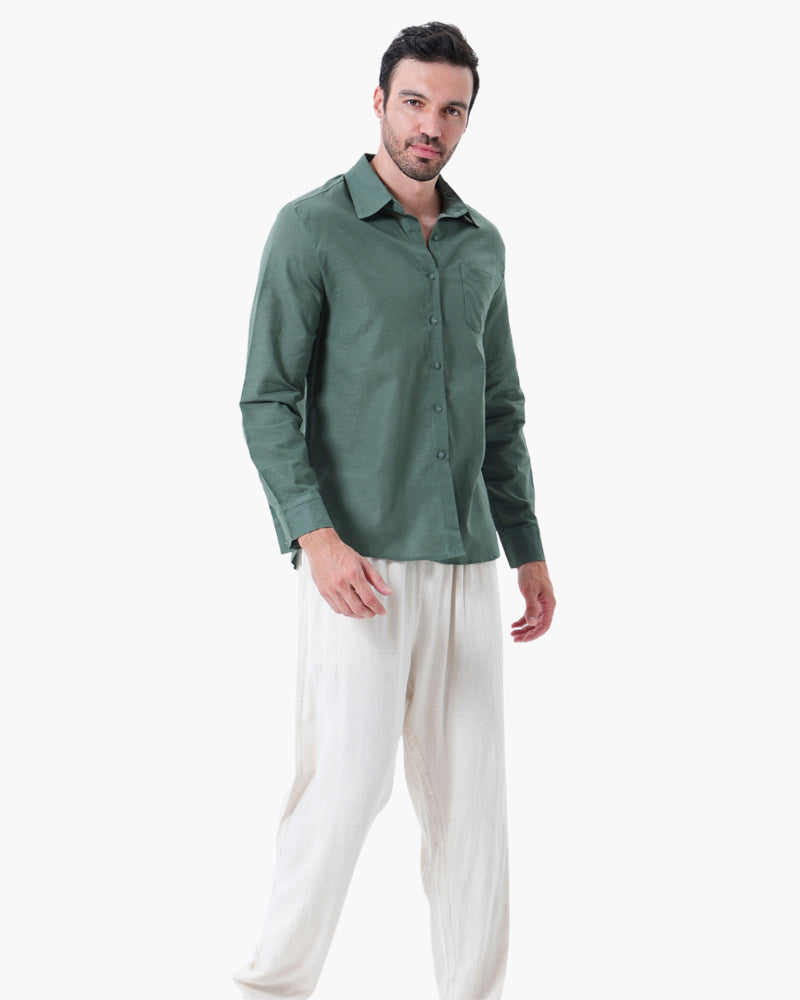 Foto da Camisa Amalfi da Pianizzo em linho com modelagem oversized casual