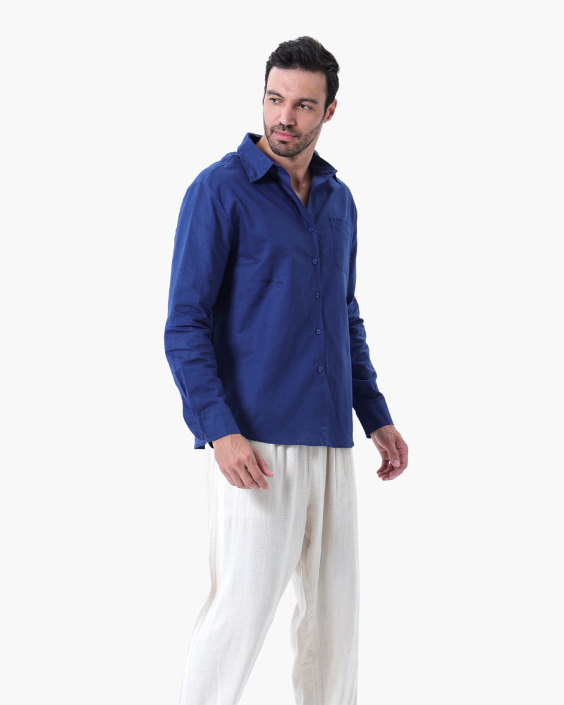 Foto da Camisa Amalfi da Pianizzo em linho com modelagem oversized casual