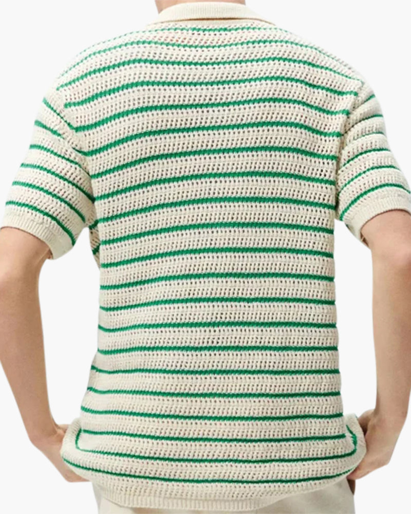 Marbella - Knitted Button Shirt back view shirt Italian Design