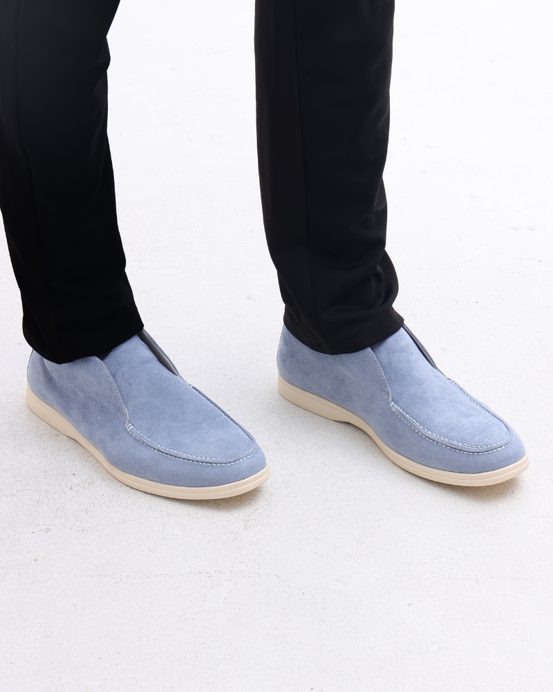 Sorrento Suede Loafer close-up suede texture premium calf upper material