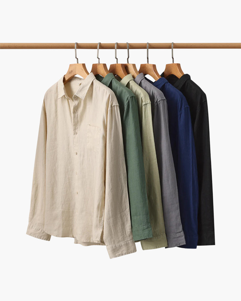Foto da Camisa Amalfi da Pianizzo em linho com modelagem oversized casual