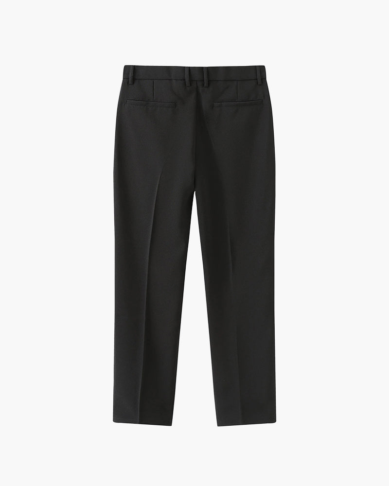 Padova Cotton Trouser on-body view beige cotton stretch trouser smart casual Italian Design