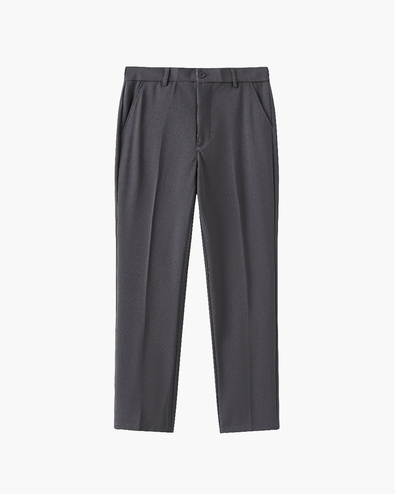 Padova Cotton Trouser all colorways black gray beige stretch trouser flat lay Pianizzo