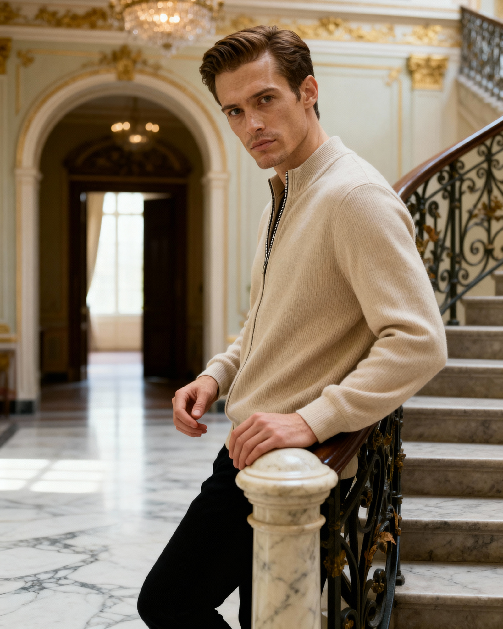 100% Cashmere Vest alternate view 2 Italian Design Pianizzo