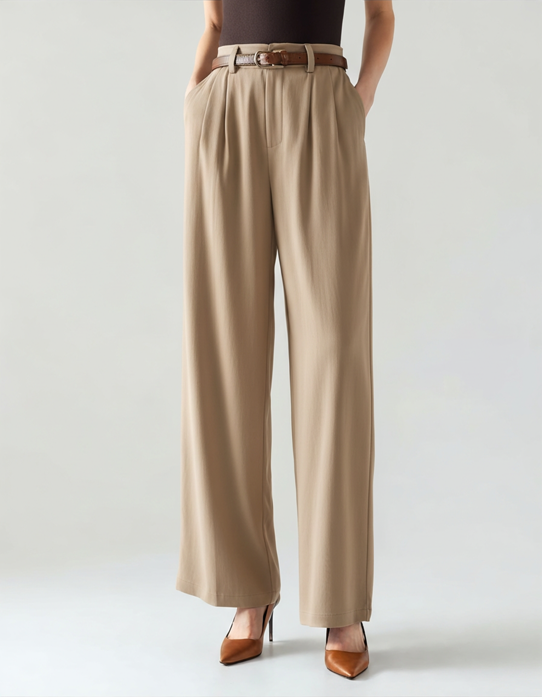 Capri Pants product view khaki trouser Italian Design