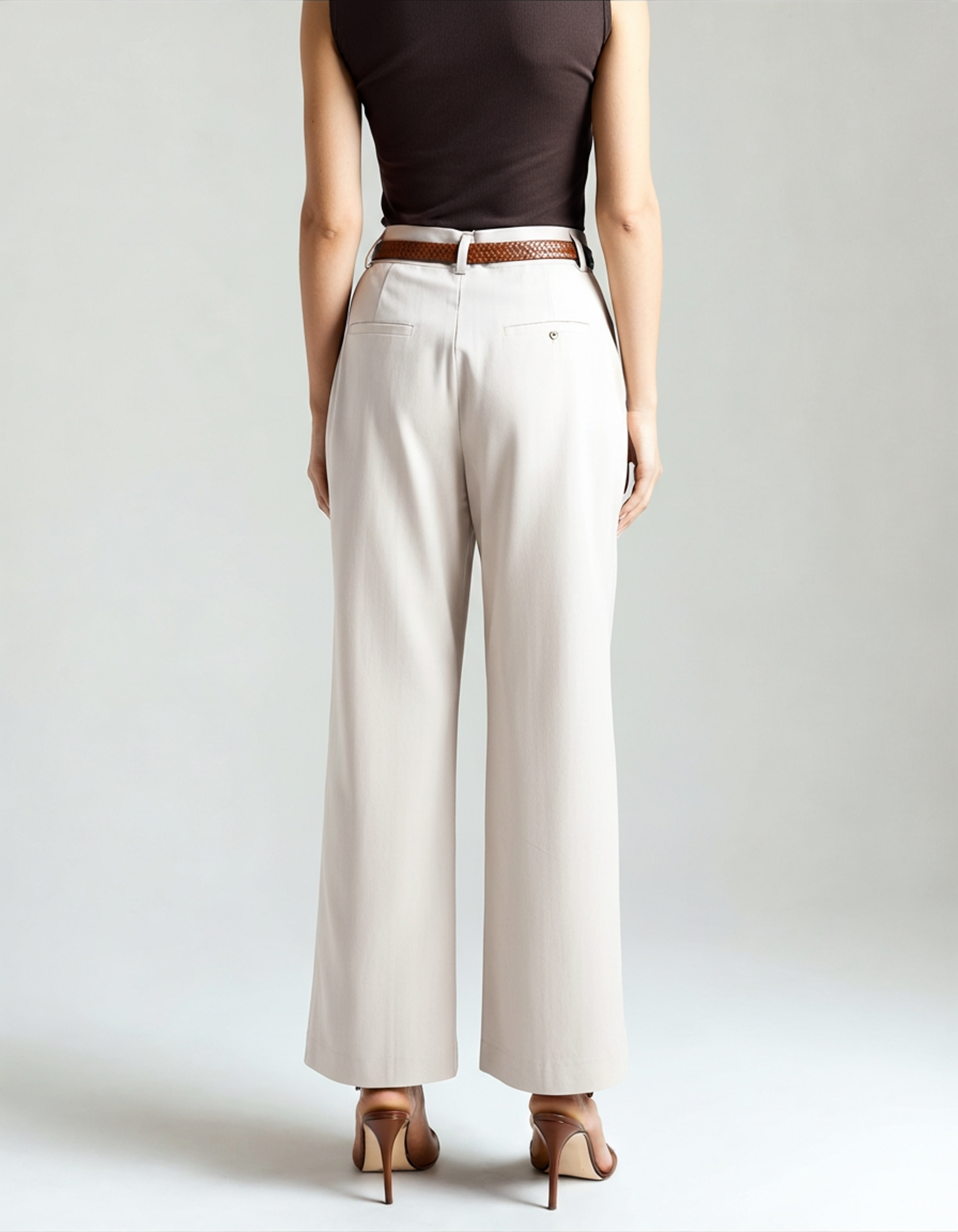 Capri Pants side profile white trouser Italian Design