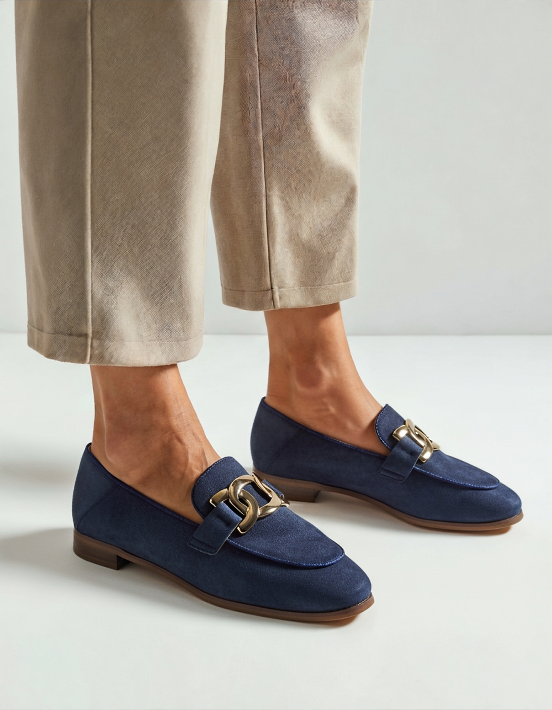 Duchess Loafers Suede product view blue suede Italian Design