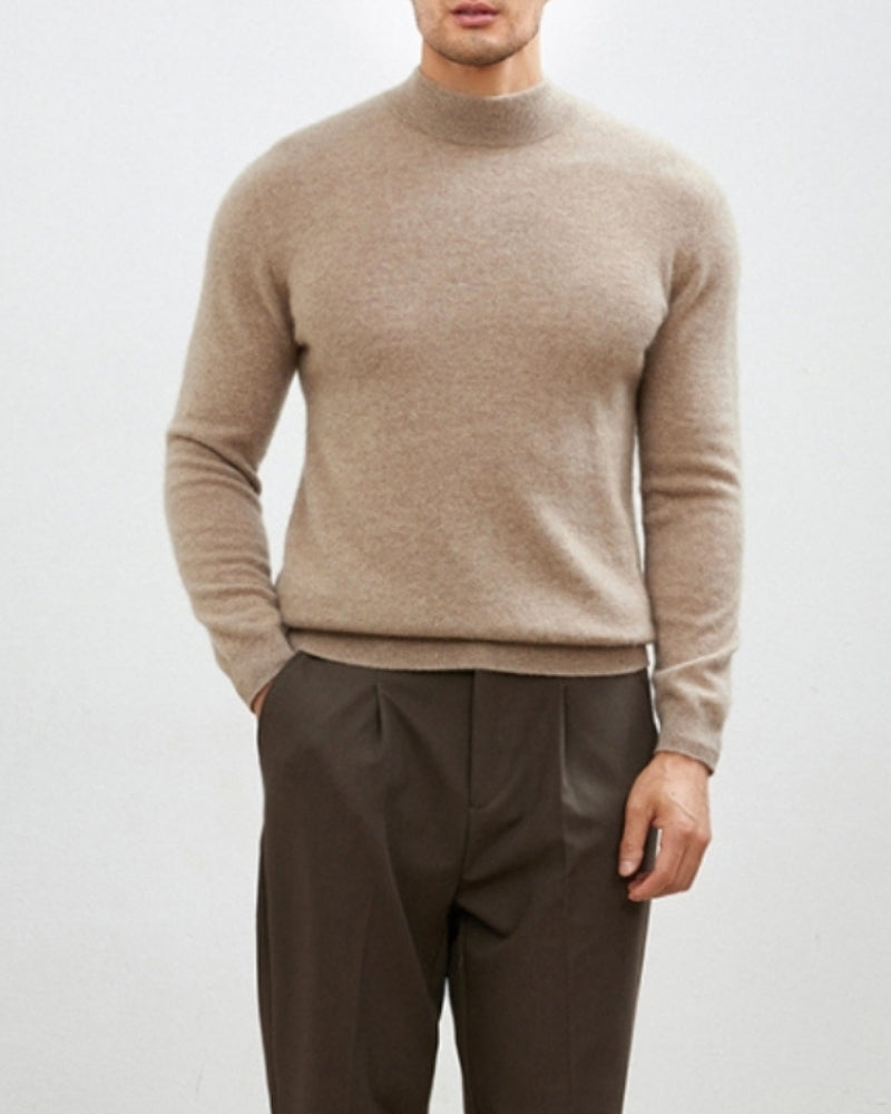 Parma Cashmere Turtleneck ivory cashmere wool turtleneck front view warm minimal