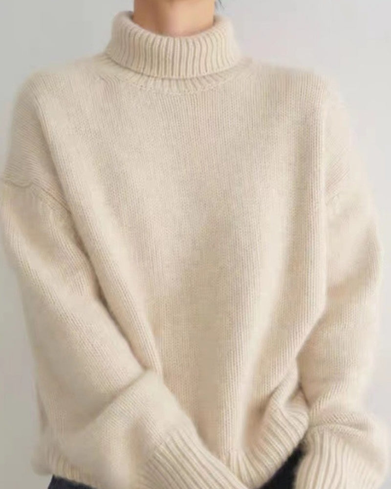 Heritage Knit Turtleneck back view black knitwear Italian Design