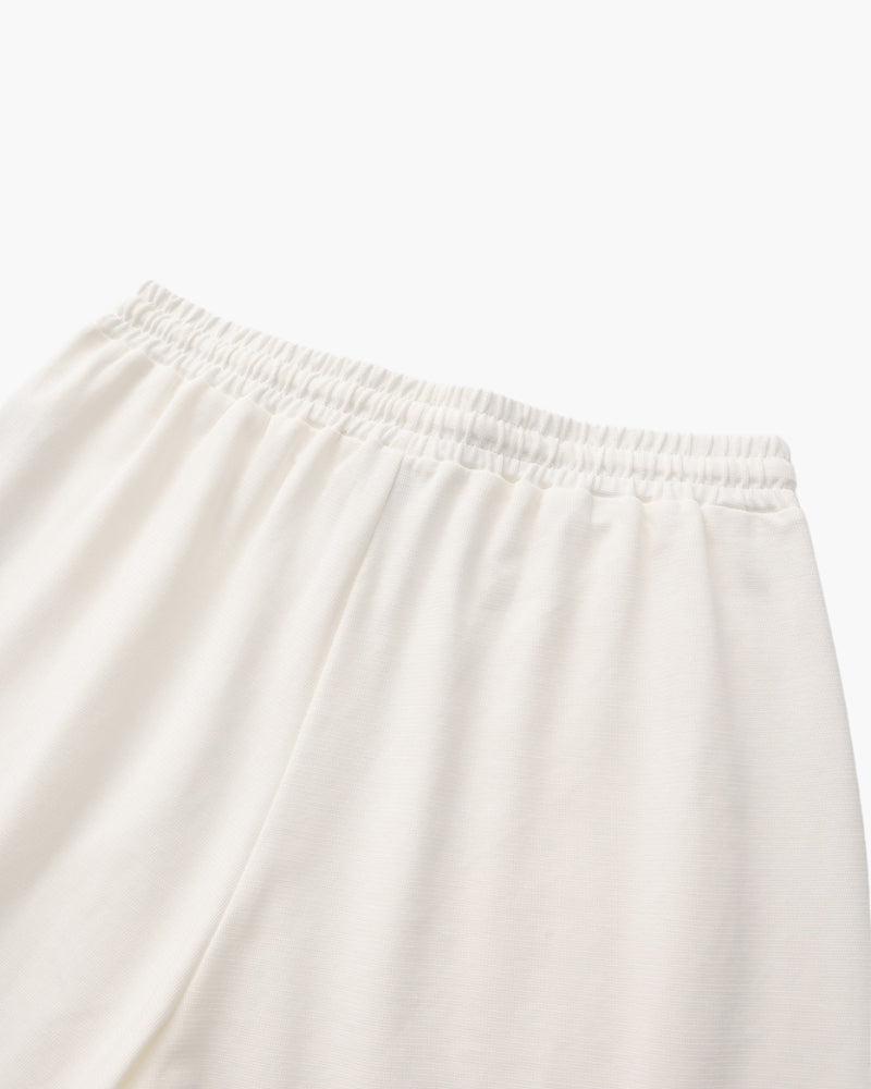 Ace Court Shorts editorial view beige shorts Italian Design