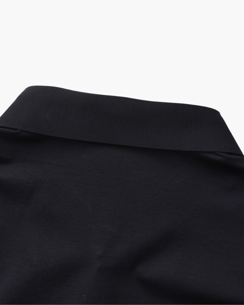 Tailored Cotton Flex Shirt back view dark brown cotton Italian Design