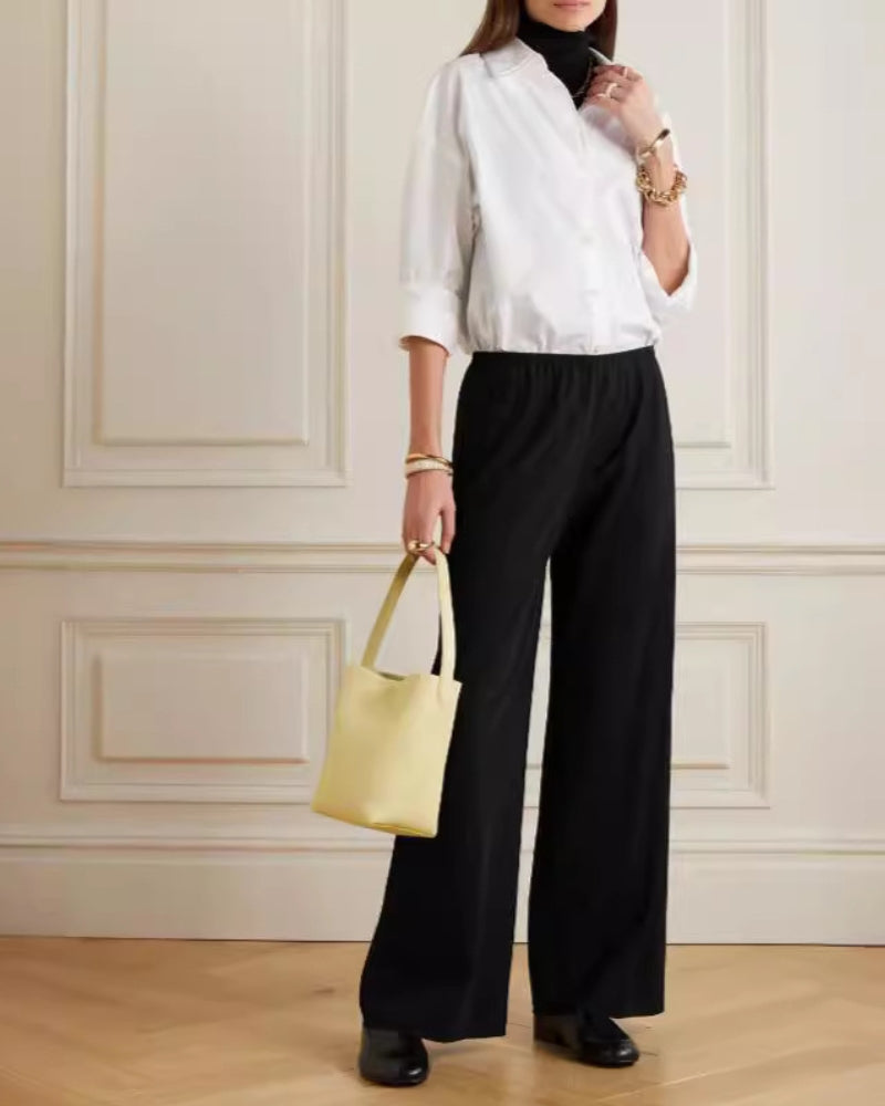 Palais Trousers back view black trouser Italian Design