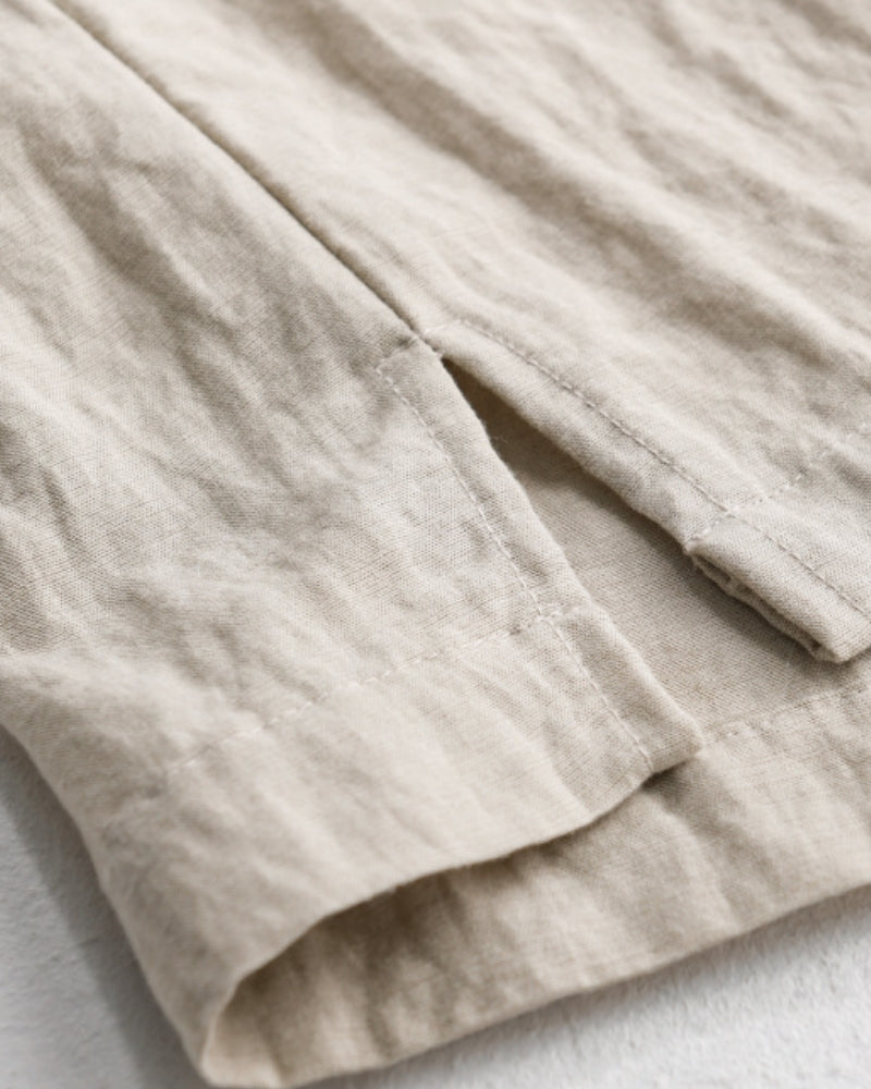 Portofino Overshirt detail view beige shirt Italian Design