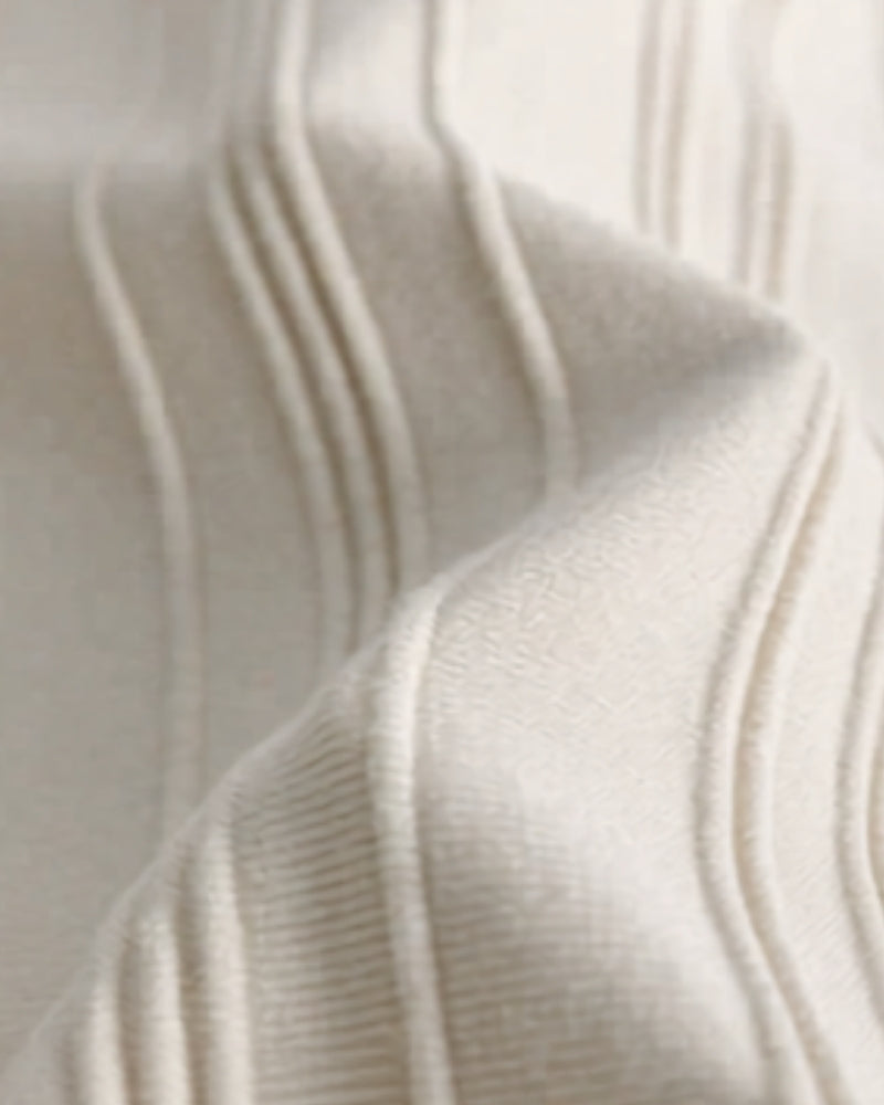 Signature Zip-Up Polo back view white polo shirt Italian Design