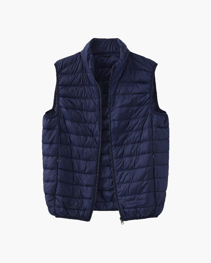 Puffer Gilet side profile black knitwear Italian Design