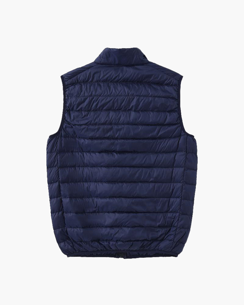 Puffer Gilet detail view black knitwear Italian Design