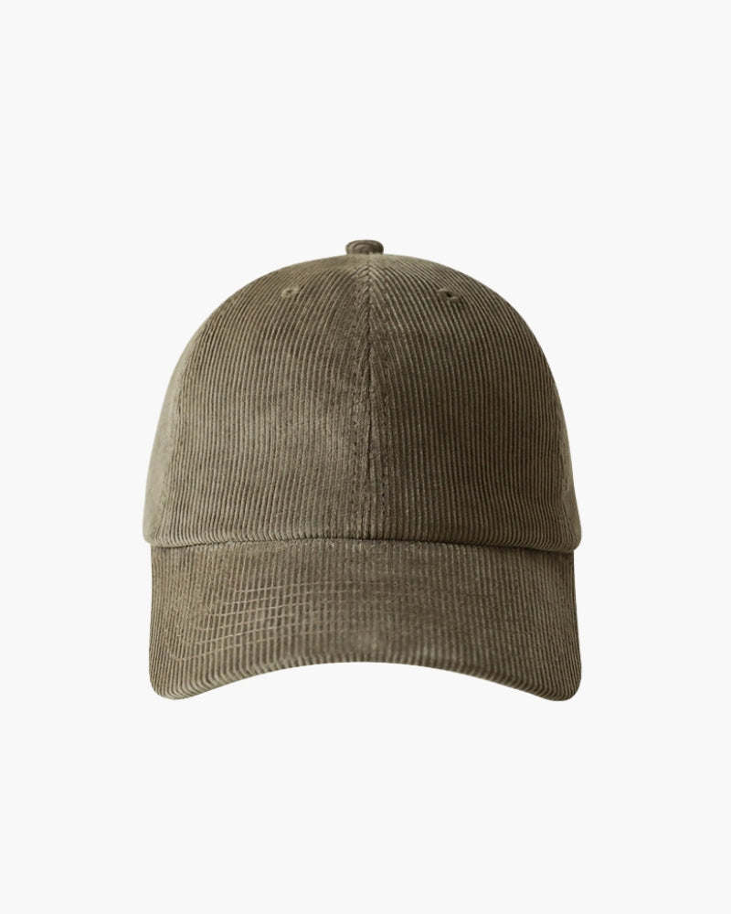 Classic Cord Cap back view apricot cap Italian Design